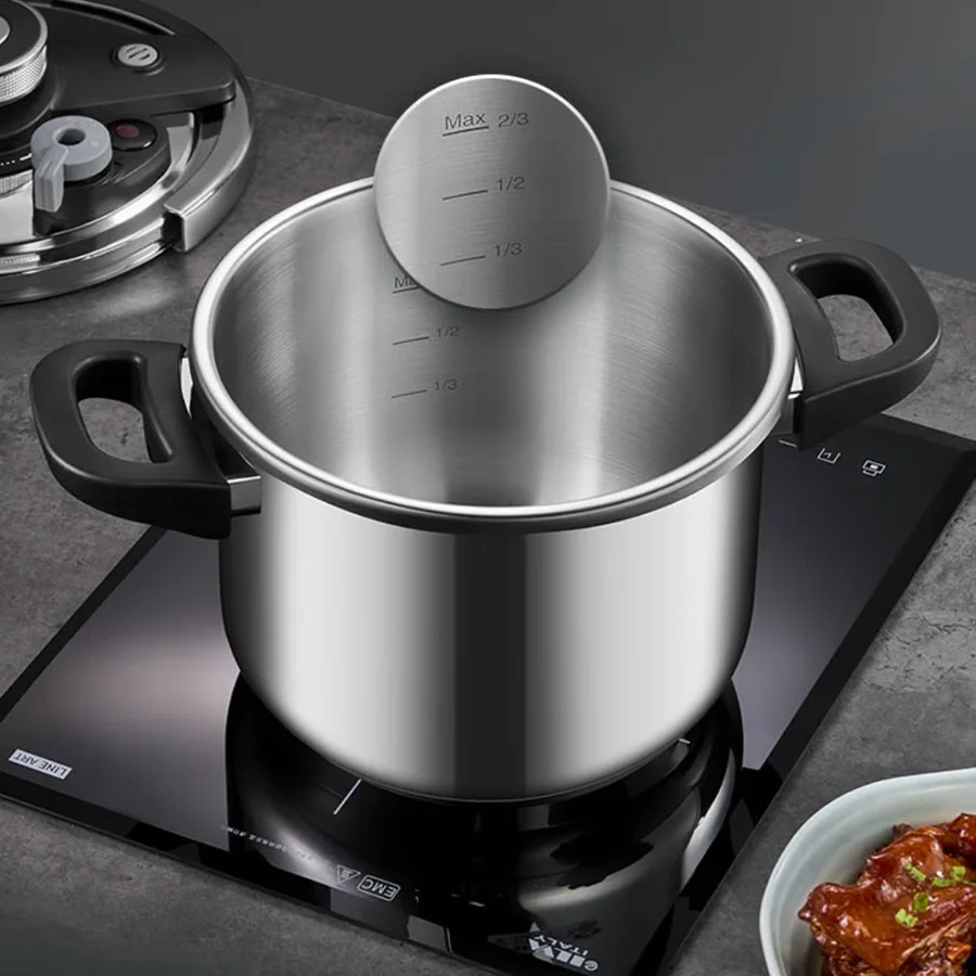 6L 304 Stainless Steel Pressure Cooker for Family of 5.