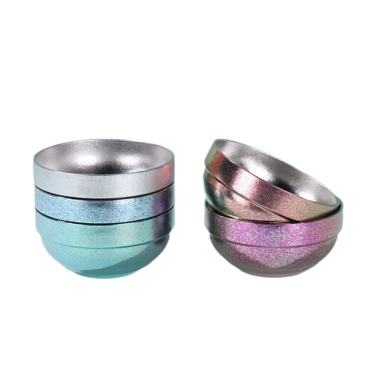 Pure Titanium Double-Wall Insulated Bowl – 450ml Portable Folding Camping Bowl Premium Titanium Tableware Gift