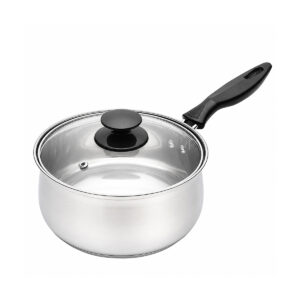 304 SS Steamer Pot with Glass Lid & Bakelite Handle