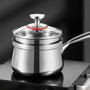 Triple-Layer Stainless Steel Milk Steamer Pot