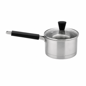 Stainless Steel Milk Pan with Glass Lid