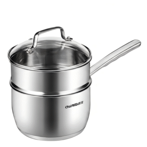 Stainless Steel Single Handle Steamer Pot with Glass Lid
