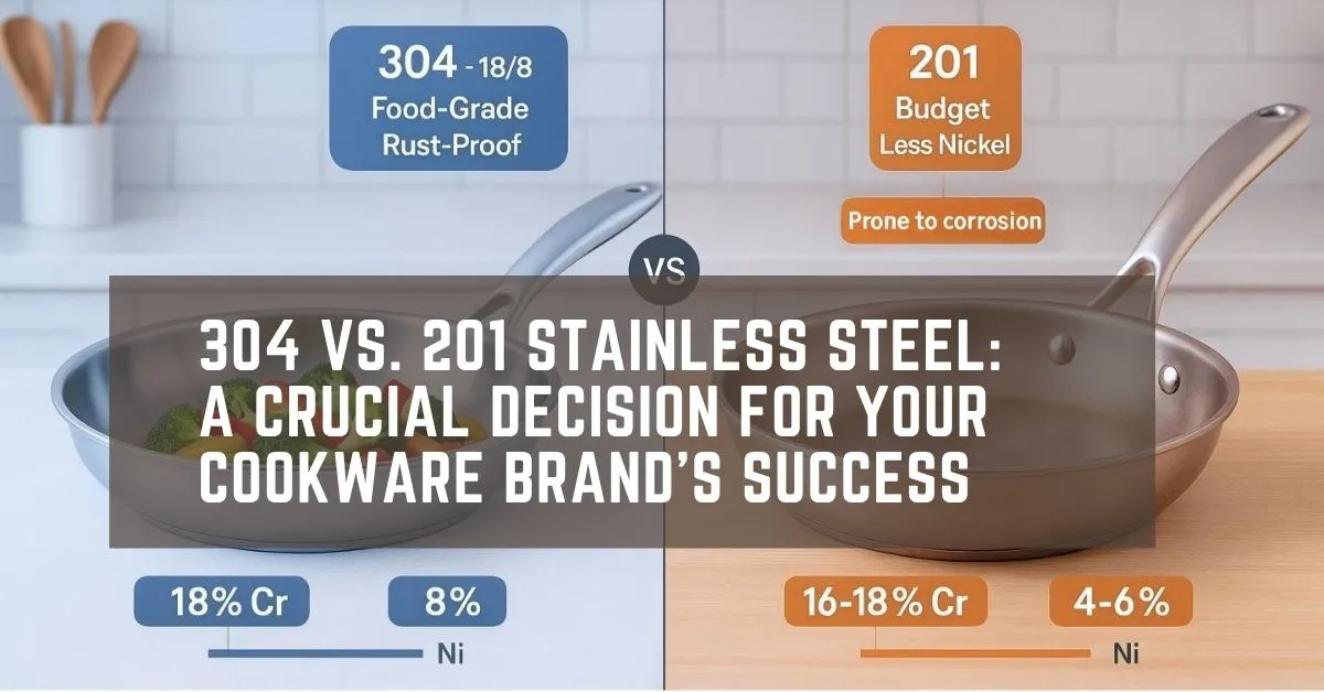 201 vs 304 stainless steel cookware comparison - rust resistance quality difference OEM manufacturing