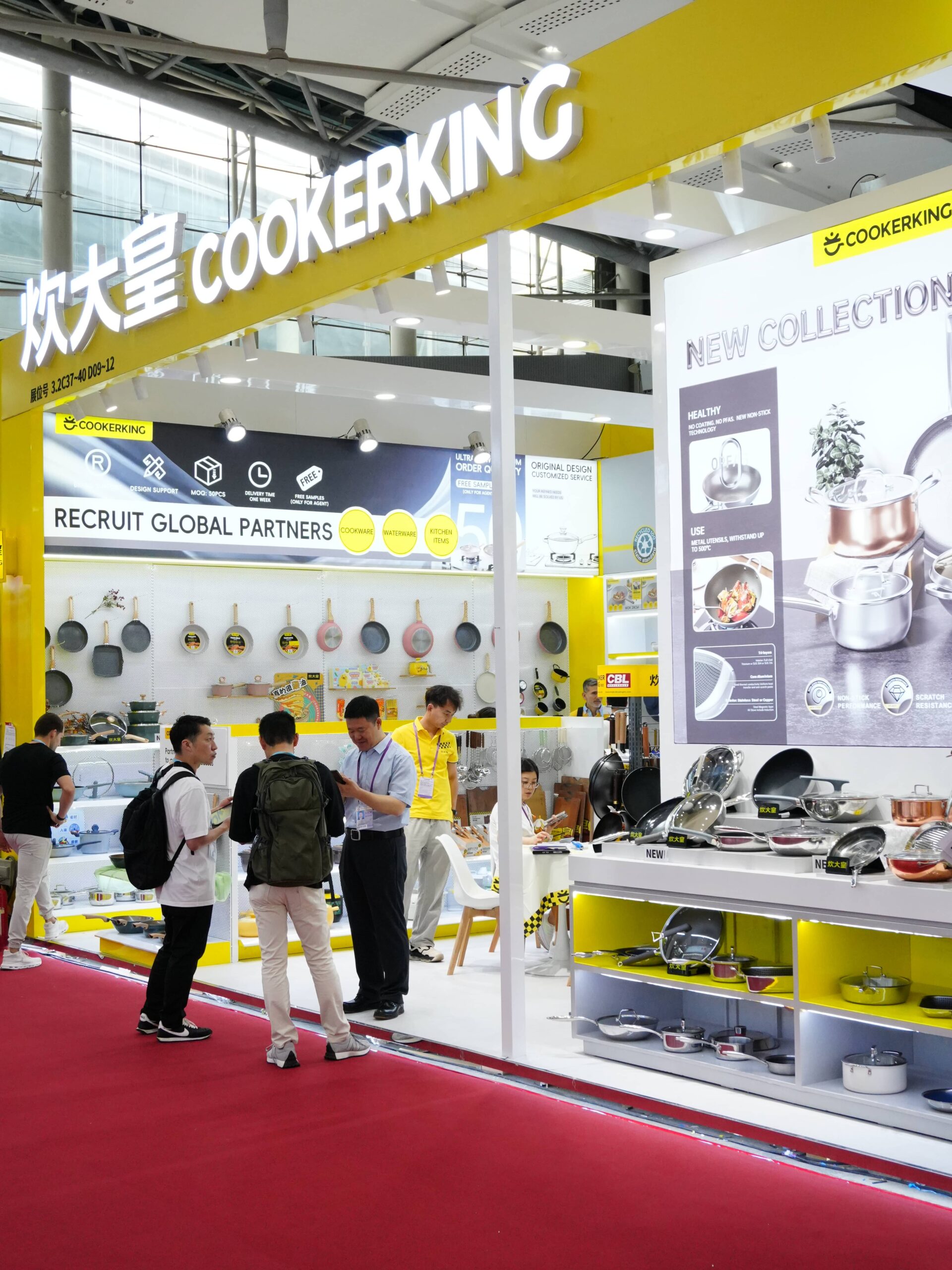 Canton Fair Guangzhou cookware exhibition hall - international buyers meeting stainless steel manufacturers