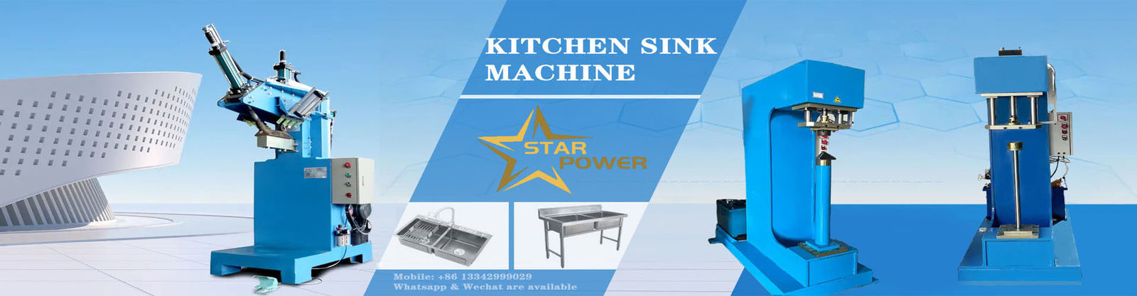 Stainless steel cookware production line in a Chinese factory showing pressing and polishing equipment