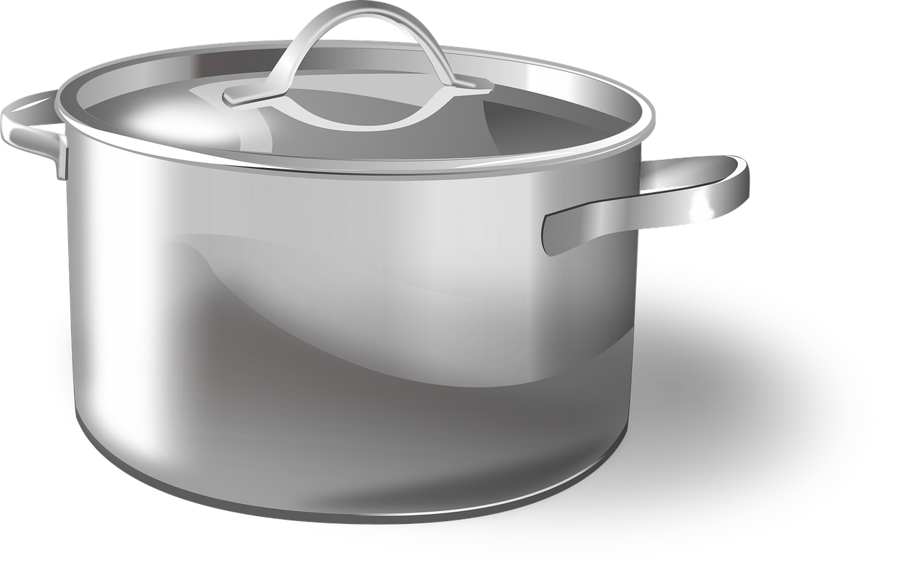 Stainless steel casserole pot with lid - 304 grade lidded cooking vessel for stovetop and oven use